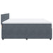 Pat box spring cu saltea, gri închis, 200x200 cm, catifea - WALTI WALTI