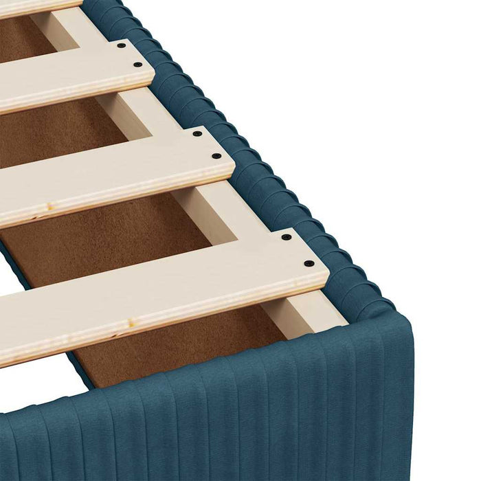 Pat box spring cu saltea, albastru, 200x200 cm, catifea - WALTI WALTI