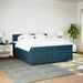 Pat box spring cu saltea, albastru, 200x200 cm, catifea - WALTI WALTI