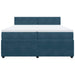 Pat box spring cu saltea, albastru, 200x200 cm, catifea - WALTI WALTI