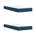 Pat box spring cu saltea, albastru, 200x200 cm, catifea - WALTI WALTI