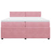Pat box spring cu saltea, roz, 200x200 cm, catifea - WALTI WALTI