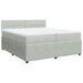 Pat box spring cu saltea, gri deschis, 200x200 cm, catifea - WALTI WALTI