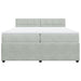 Pat box spring cu saltea, gri deschis, 200x200 cm, catifea - WALTI WALTI