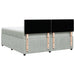 Pat box spring cu saltea, gri deschis, 200x200 cm, catifea - WALTI WALTI