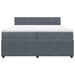 Pat box spring cu saltea, gri închis, 200x200 cm, catifea - WALTI WALTI