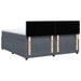 Pat box spring cu saltea, gri închis, 200x200 cm, catifea - WALTI WALTI