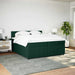 Pat box spring cu saltea, verde închis, 200x200 cm, catifea - WALTI WALTI