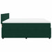 Pat box spring cu saltea, verde închis, 200x200 cm, catifea - WALTI WALTI