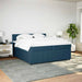 Pat box spring cu saltea, albastru, 200x200 cm, catifea - WALTI WALTI