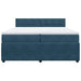 Pat box spring cu saltea, albastru, 200x200 cm, catifea - WALTI WALTI