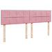 Pat box spring cu saltea, roz, 200x200 cm, catifea - WALTI WALTI