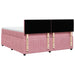 Pat box spring cu saltea, roz, 200x200 cm, catifea - WALTI WALTI