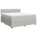Pat box spring cu saltea, gri deschis, 200x200 cm, catifea - WALTI WALTI