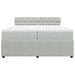 Pat box spring cu saltea, gri deschis, 200x200 cm, catifea - WALTI WALTI
