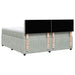 Pat box spring cu saltea, gri deschis, 200x200 cm, catifea - WALTI WALTI