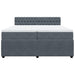 Pat box spring cu saltea, gri închis, 200x200 cm, catifea - WALTI WALTI