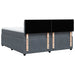 Pat box spring cu saltea, gri închis, 200x200 cm, catifea - WALTI WALTI