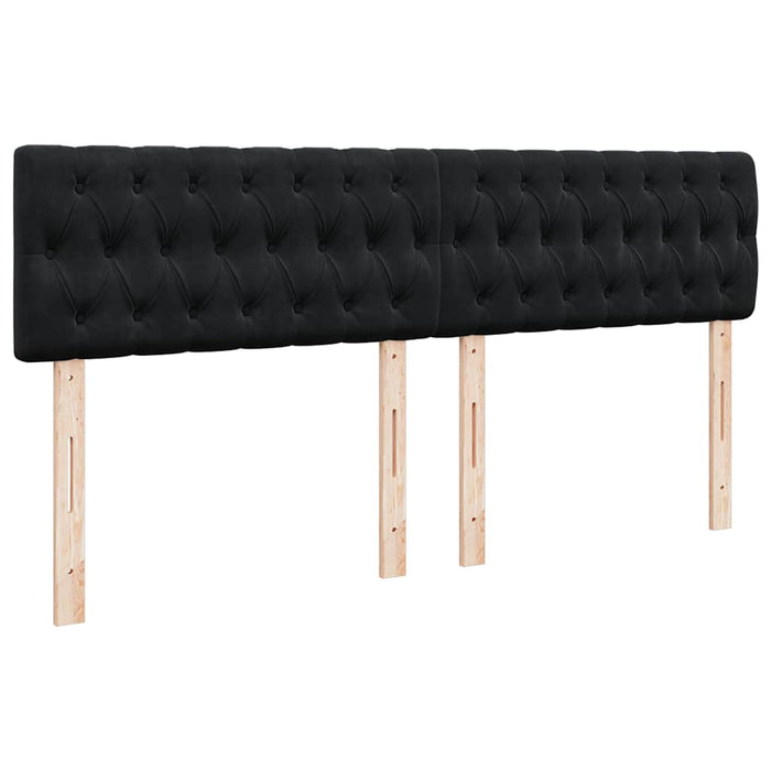Pat box spring cu saltea, negru, 200x200 cm, catifea - WALTI WALTI