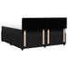 Pat box spring cu saltea, negru, 200x200 cm, catifea - WALTI WALTI