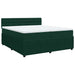 Pat box spring cu saltea, verde închis, 200x200 cm, catifea - WALTI WALTI