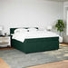 Pat box spring cu saltea, verde închis, 200x200 cm, catifea - WALTI WALTI