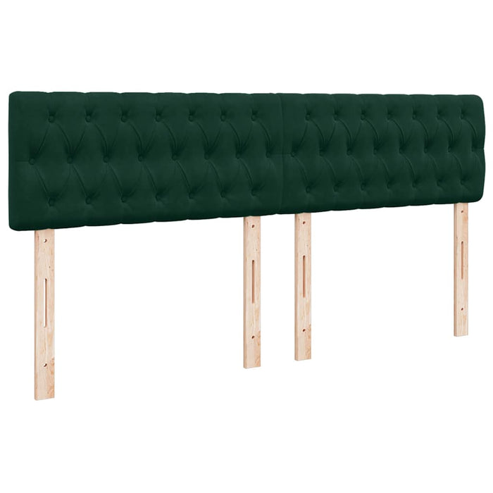 Pat box spring cu saltea, verde închis, 200x200 cm, catifea - WALTI WALTI