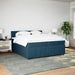 Pat box spring cu saltea, albastru, 200x200 cm, catifea - WALTI WALTI
