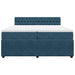 Pat box spring cu saltea, albastru, 200x200 cm, catifea - WALTI WALTI