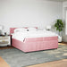 Pat box spring cu saltea, roz, 200x200 cm, catifea - WALTI WALTI
