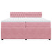 Pat box spring cu saltea, roz, 200x200 cm, catifea - WALTI WALTI