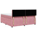 Pat box spring cu saltea, roz, 200x200 cm, catifea - WALTI WALTI