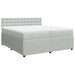 Pat box spring cu saltea, gri deschis, 200x200 cm, catifea - WALTI WALTI