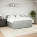 Pat box spring cu saltea, gri deschis, 200x200 cm, catifea - WALTI WALTI