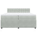 Pat box spring cu saltea, gri deschis, 200x200 cm, catifea - WALTI WALTI