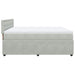 Pat box spring cu saltea, gri deschis, 200x200 cm, catifea - WALTI WALTI