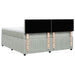 Pat box spring cu saltea, gri deschis, 200x200 cm, catifea - WALTI WALTI