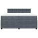 Pat box spring cu saltea, gri închis, 200x200 cm, catifea - WALTI WALTI