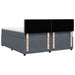 Pat box spring cu saltea, gri închis, 200x200 cm, catifea - WALTI WALTI