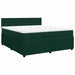 Pat box spring cu saltea, verde închis, 200x200 cm, catifea - WALTI WALTI