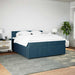 Pat box spring cu saltea, albastru, 200x200 cm, catifea - WALTI WALTI