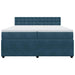 Pat box spring cu saltea, albastru, 200x200 cm, catifea - WALTI WALTI