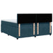 Pat box spring cu saltea, albastru, 200x200 cm, catifea - WALTI WALTI