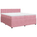 Pat box spring cu saltea, roz, 200x200 cm, catifea - WALTI WALTI
