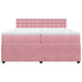 Pat box spring cu saltea, roz, 200x200 cm, catifea - WALTI WALTI