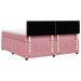 Pat box spring cu saltea, roz, 200x200 cm, catifea - WALTI WALTI