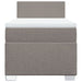 Pat box spring cu saltea, gri taupe, 80x200 cm, textil - WALTI WALTI