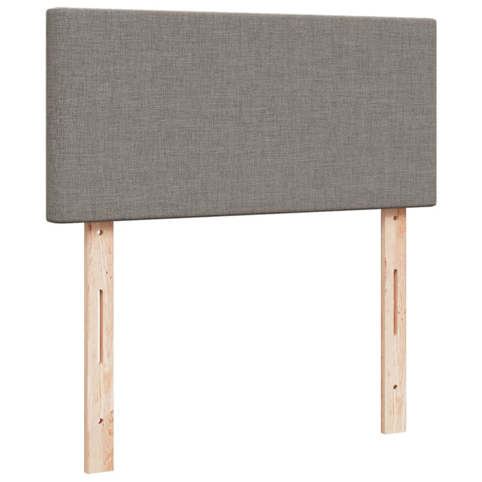 Pat box spring cu saltea, gri taupe, 80x200 cm, textil - WALTI WALTI