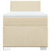 Pat box spring cu saltea, crem, 80x200 cm, textil - WALTI WALTI
