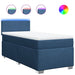 Pat box spring cu saltea, albastru, 80x200 cm, textil - WALTI WALTI